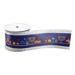 Hanukkah Jewish Holiday Hanukkiah Decoratie Satijnen Lint