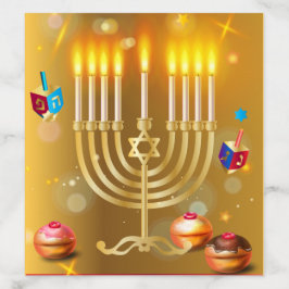Hanukkah Jewish Holiday Hanukkiah Gold Decoration