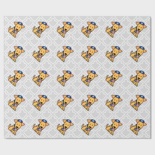 Hanukkah Jewish Labrador Retriever Puppy Dog Cadeaupapier (Vlak)