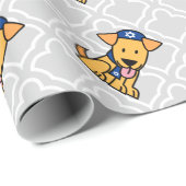 Hanukkah Jewish Labrador Retriever Puppy Dog Cadeaupapier (Rol Hoek)