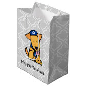 Hanukkah Jewish Labrador Retriever Puppy Dog Medium Cadeauzakje (Voorkant Gekanteld)