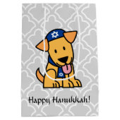 Hanukkah Jewish Labrador Retriever Puppy Dog Medium Cadeauzakje (Achterkant)