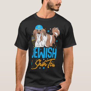 Hanukkah Jewish Shih Tzu Dog T-shirt