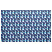 Hanukkah Jewish Snowman Blue Hanukiah Pattern Stof (Yard (91,4 cm))