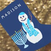 Hanukkah Jewish Snowman Menorah SML Chrismukkah Kleine Kerstsok