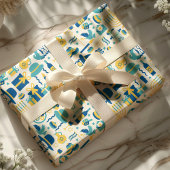 Hanukkah Jewish Sukkot Funny Cute Pattern Cadeaupapier