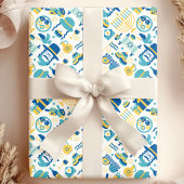 Hanukkah Jewish Sukkot Funny Cute Pattern Cadeaupapier