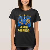Hanukkah Jewish Video Game Controller Gamer Chanuk T-shirt (Voorkant)