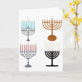 Hanukkah Jodendom Jood Religie Kaart (Gele Bloem)