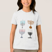 Hanukkah Jodendom Jood Religie Tri-Blend Shirt (Voorkant)