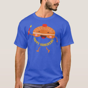 Hanukkah Joods Feestdag Sufganiyah Zeggen Gelukkig T-shirt