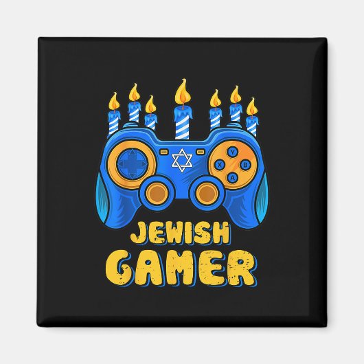 Hanukkah Joodse Videogame Controller Gamer Chanuk Magneet (Voorkant)