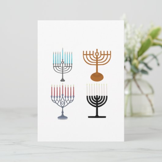 Hanukkah Judaism Jew Religie Kaart (Staand voorkant)
