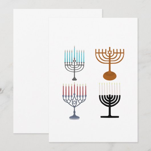 Hanukkah Judaism Jew Religie Kaart (Voorkant / Achterkant)