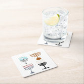 Hanukkah Judaism Jew Religie Kartonnen Onderzetters (Insitu)