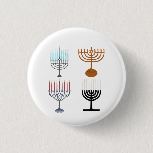 Hanukkah Judaism Jew Religie Ronde Button 3,2 Cm (Voorkant)