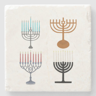 Hanukkah Judaism Jew Religie Stenen Onderzetter