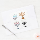 Hanukkah Judaism Jew Religie Vierkante Sticker (Envelop)