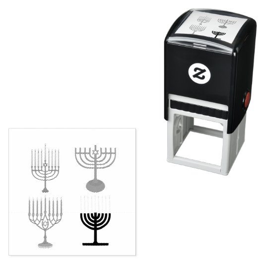 Hanukkah Judaism Jew Religie Zelfinktende Stempel (In situ)