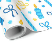 Hanukkah Kaarsen Inpakpapier (Rol Hoek)