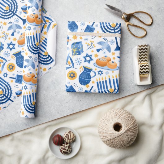 Hanukkah Kaarsen Inpakpapier (Crafts)
