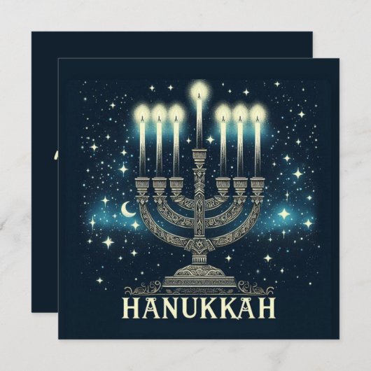 Hanukkah Kaart (Voorkant / Achterkant)