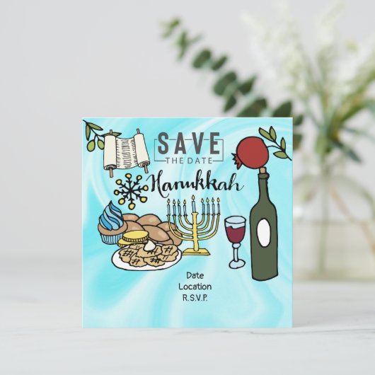 Hanukkah Kaart (Staand voorkant)