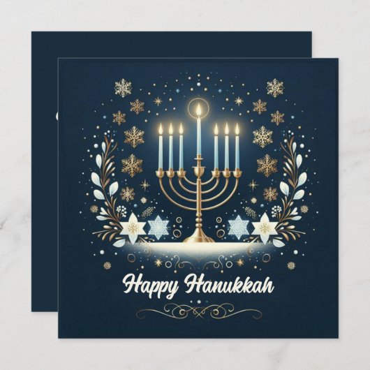 Hanukkah Kaart (Voorkant / Achterkant)
