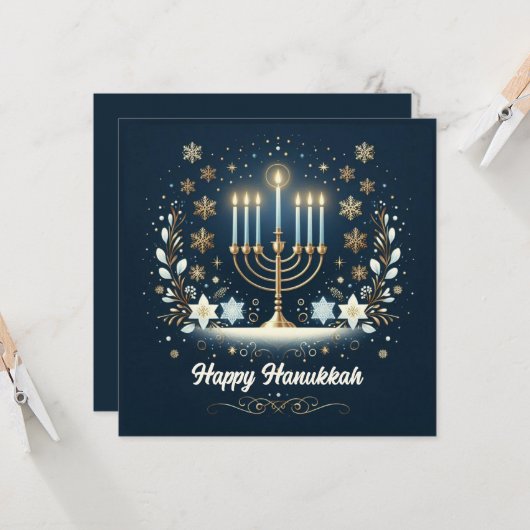 Hanukkah Kaart (Voorkant / Achterkant in situ)