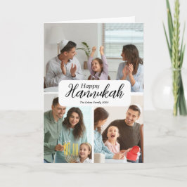 Hanukkah Kaart 3 Foto Collage Holiday Blessing