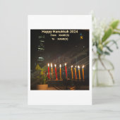 Hanukkah Kaart Menora (Staand voorkant)