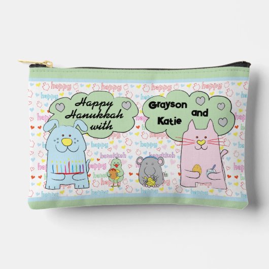 Hanukkah kat en vrienden spelen Dreidel Etui (Voorkant)