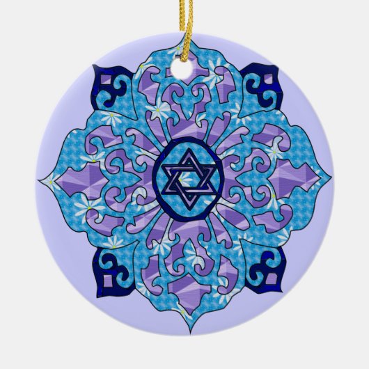 Hanukkah Keramisch Ornament (Voorkant)