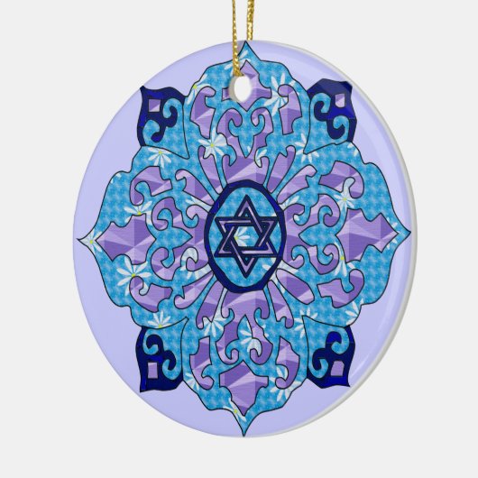 Hanukkah Keramisch Ornament (Links)