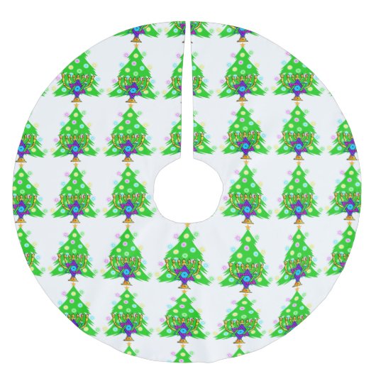 Hanukkah Kerstintergeloof Kerstboom Rok (Voorkant)