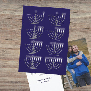 Hanukkah Kerstkaart met acht nachten foto