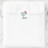 Hanukkah Kerstkerstkerstkerstkerstkerstman - Famil Ronde Sticker (Tas)