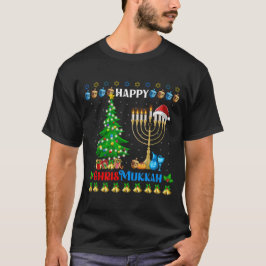 Hanukkah Kerstmis Funny Merry Happy Chrismukkah T-shirt