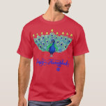 Hanukkah Kerstmis Peacock Menorah Chanukah Joods T-shirt<br><div class="desc">Hanukkah Kerstmis Peacock Menorah Chanukah Jewish Pajamas .</div>