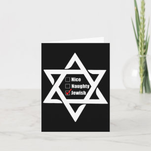 Hanukkah Kerstmis Ster Van David Leuk Stout Joods Kaart