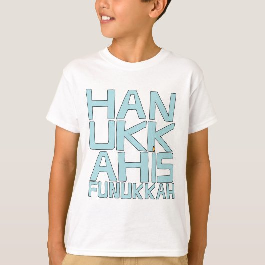Hanukkah Kinder T-Shirt Hanes/Funukkah (Voorkant)