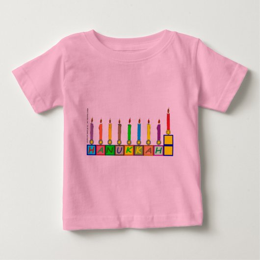 Hanukkah Kinderblokmenorah (Voorkant)