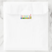 Hanukkah Kinderblokmenorah Ronde Sticker (Tas)