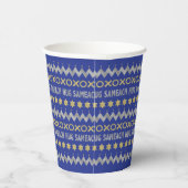 Hanukkah Knuffel Sameach 240 ml. Papieren Bekers (Rechts)
