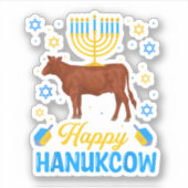 Hanukkah Koe Orah Dreidel Jewish Chanukah Decorati Sticker (Voorkant)