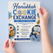 Hanukkah Koekenuitwisselingsfolder Flyer (Hand)