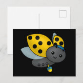 Hanukkah Ladybug Briefkaart (Voorkant / Achterkant)