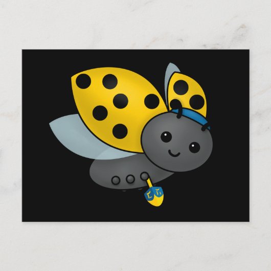 Hanukkah Ladybug Briefkaart (Voorkant)