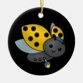 Hanukkah Ladybug Keramisch Ornament (Voorkant)