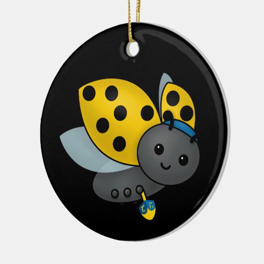 Hanukkah Ladybug Keramisch Ornament (Links)
